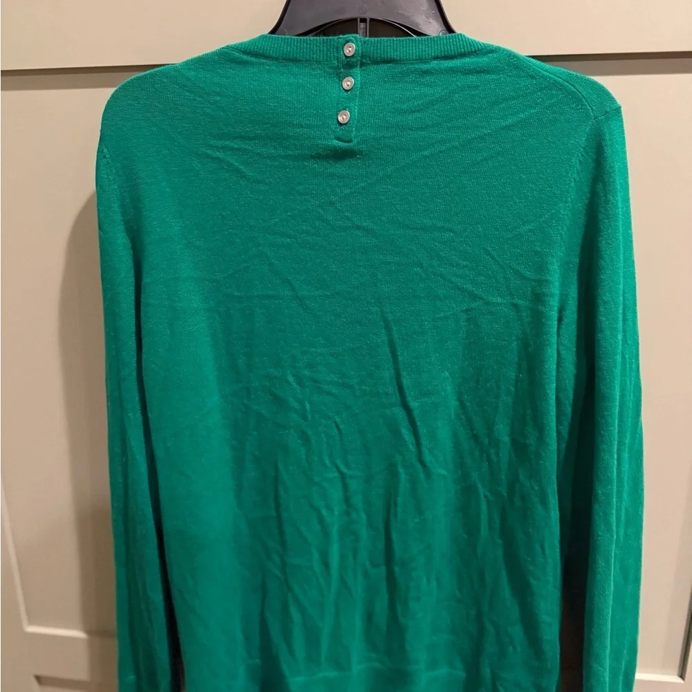 EUC Talbots Vibrant Green L/S Wool Blend Sweater SZ L - Picture 5 of 11